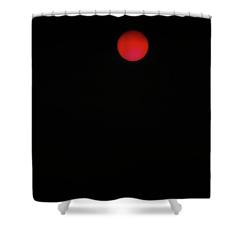 Druified Shower Curtain featuring the photograph Fiery Sun 2 by Rebecca Dru