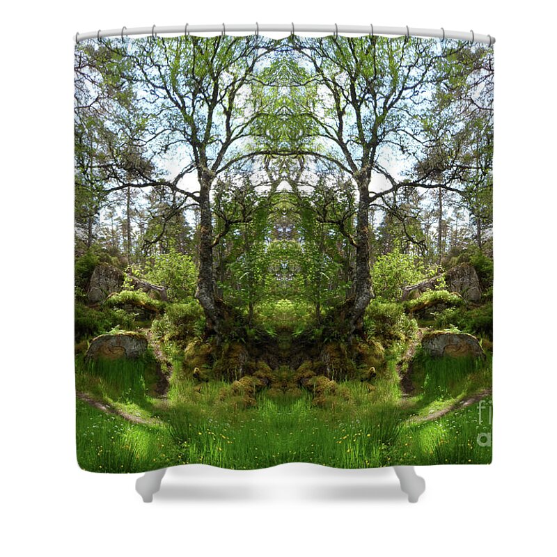 Scotland Shower Curtain featuring the photograph Fiodh Antlers by PJ Kirk