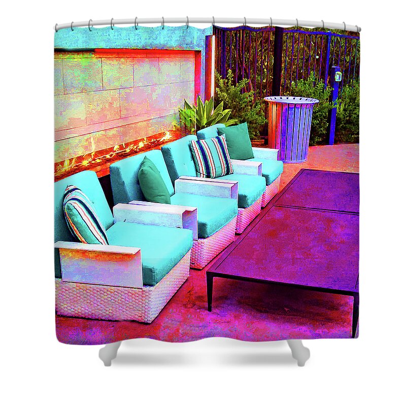 Outdoors Shower Curtain featuring the photograph Fire Pit by Andrew Lawrence