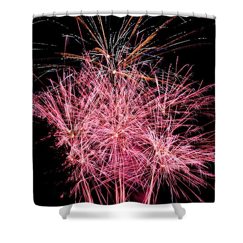 Fireworks Shower Curtain featuring the photograph Fireworks - July 2021 - 19 by Dale Kauzlaric