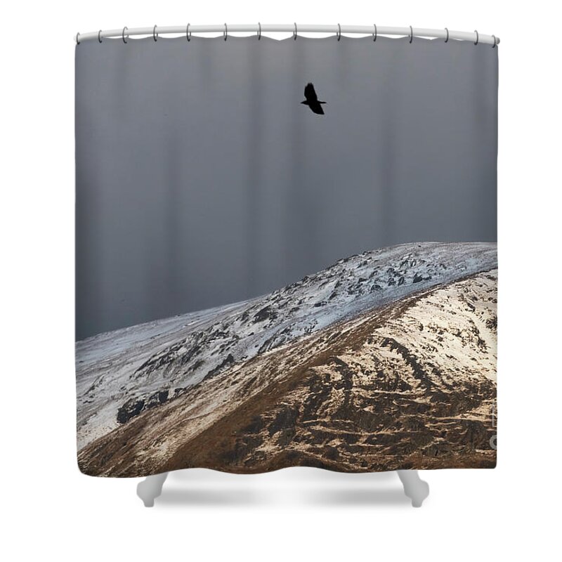 Horizontal Shower Curtain featuring the photograph First Snow Of Winter by Catherine Sullivan