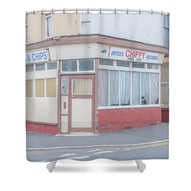 Blackpool Shower Curtain featuring the photograph Fish and Chips by Nick Barkworth