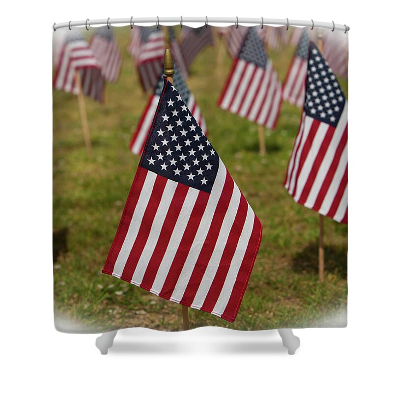 Flags Shower Curtain featuring the photograph Flags_071 by Rocco Leone