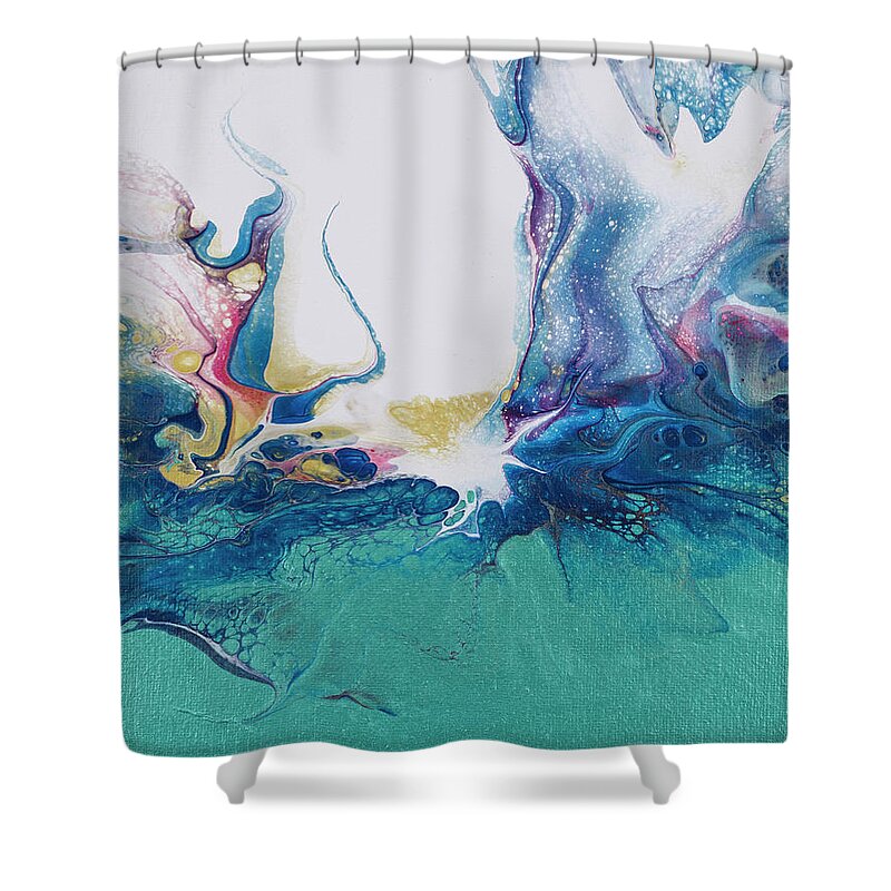  Abstract Shower Curtain featuring the painting Flight Of The Dove by Darice Machel McGuire