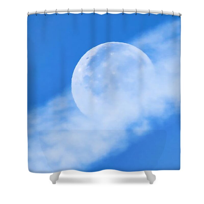 Arizona Shower Curtain featuring the photograph Floating Full Moon in Cancer by Judy Kennedy