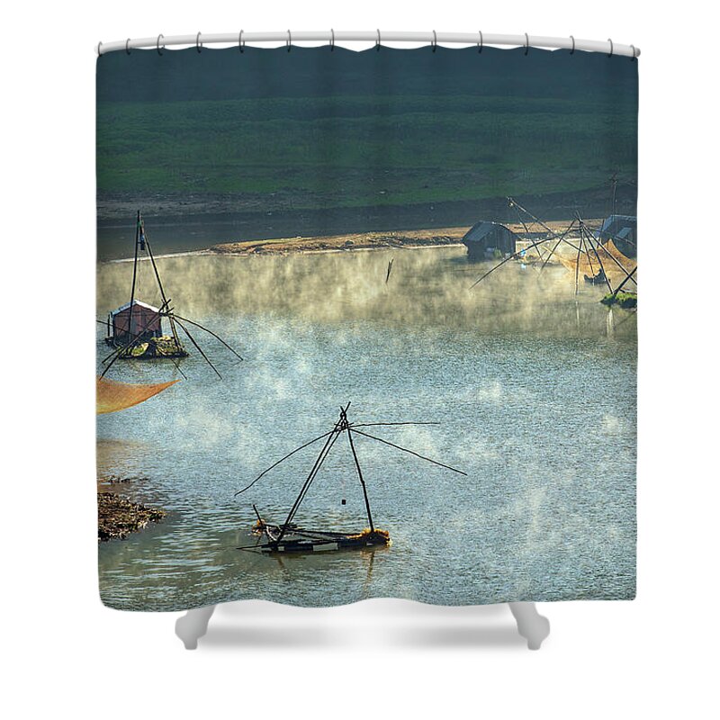 Spring Shower Curtain featuring the photograph Make Living On Water Ecosystem by Khanh Bui Phu