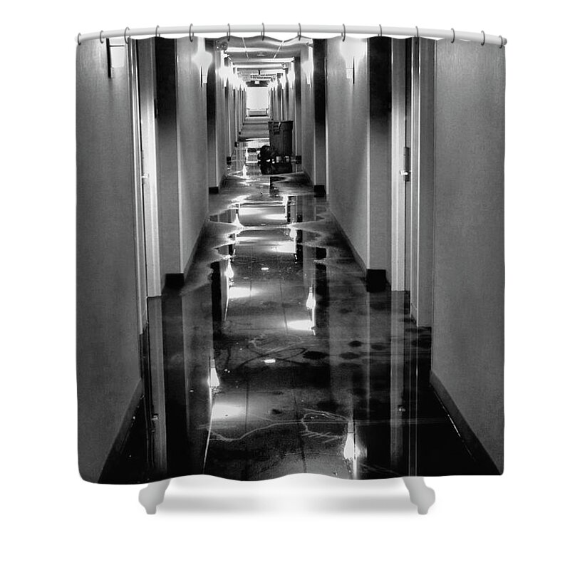 Hall Shower Curtain featuring the photograph Flooded Hallway by Kevin Duke