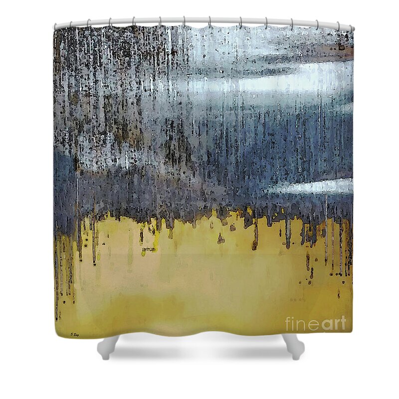 Abstract Shower Curtain featuring the painting Florida Storm 300 by Sharon Williams Eng