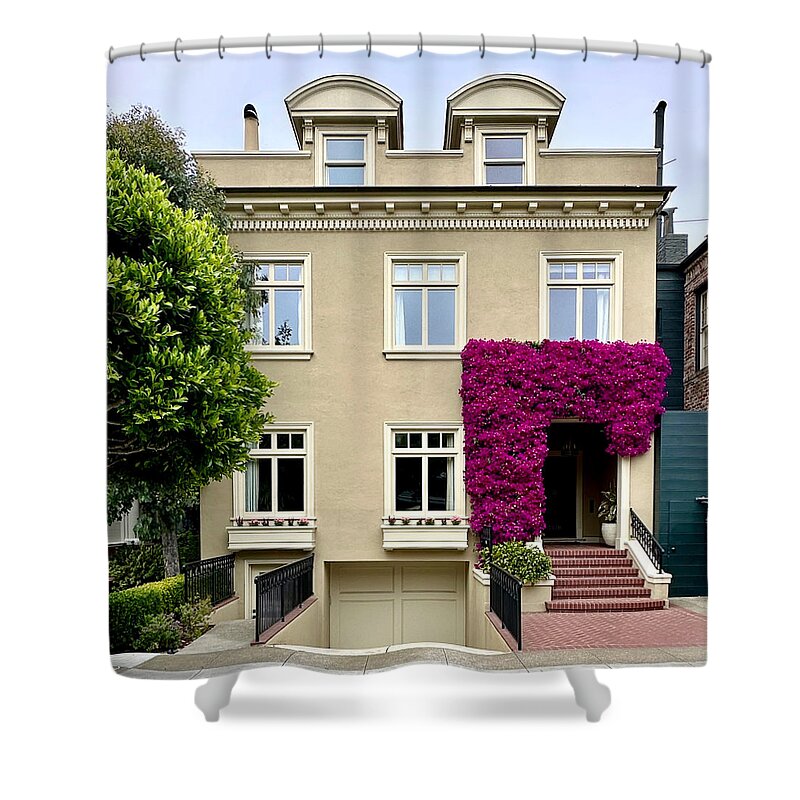  Shower Curtain featuring the photograph Flowering Entry by Julie Gebhardt