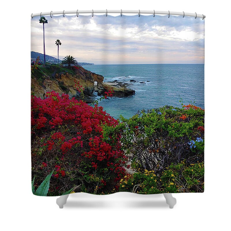 Flowers Shower Curtain featuring the photograph Flowers on a Sunset by Marcus Jones
