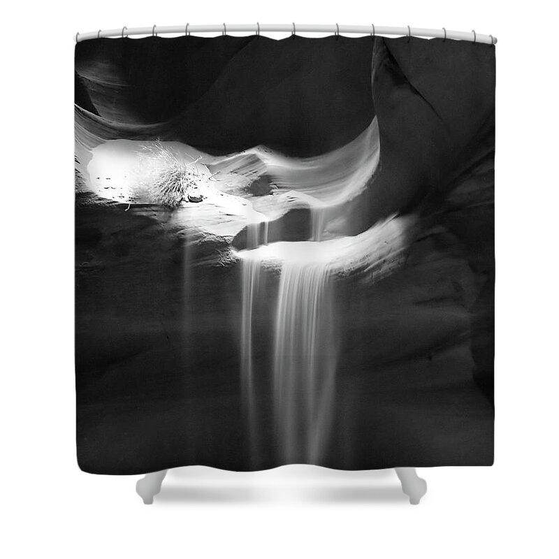 Antelope Canyon Az Shower Curtain featuring the photograph Flowing Sand in Antelope Canyon by Lucinda Walter
