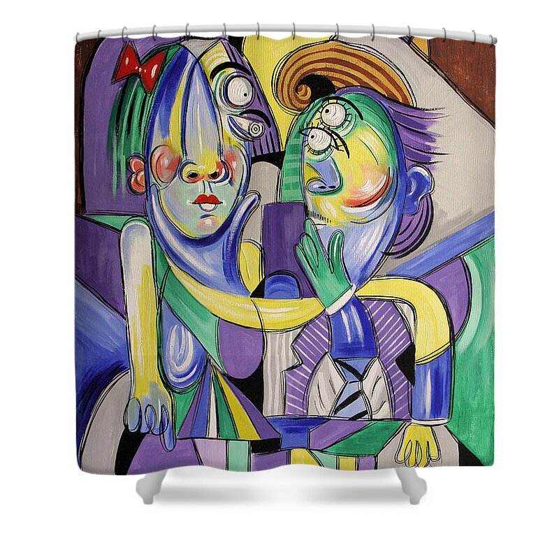 Fluid Shower Curtain featuring the painting Fluid by Anthony Falbo