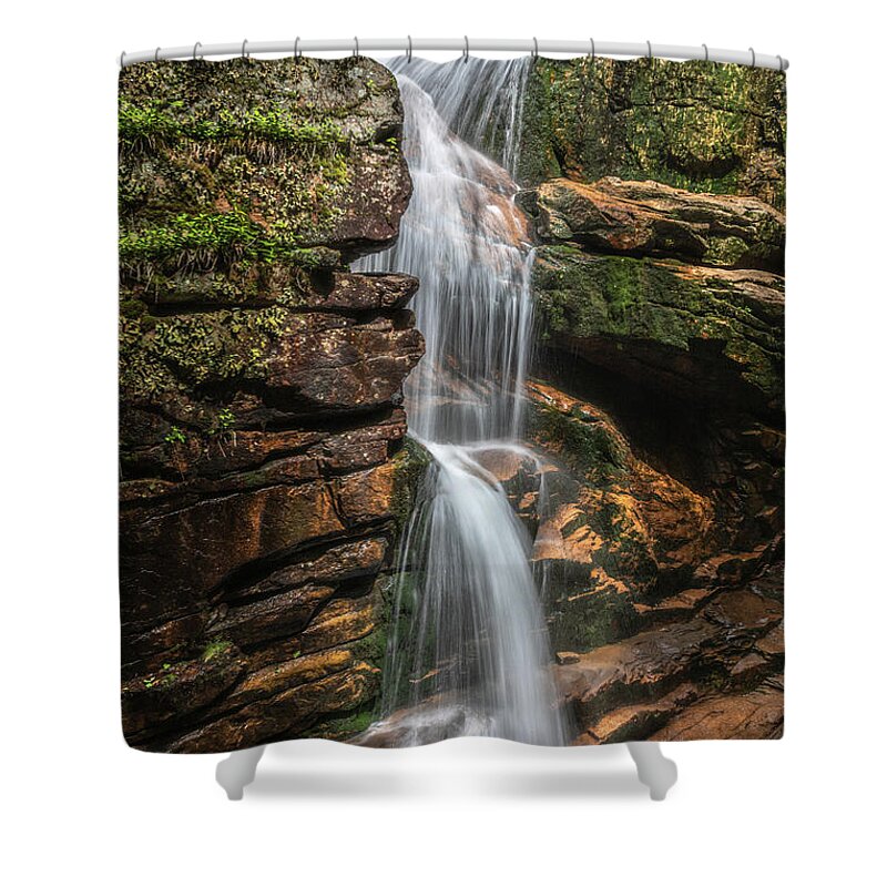 Waterfalls Shower Curtain featuring the photograph Flume Gorge by Karen Sirnick