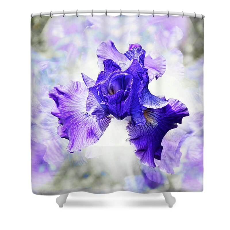Bearded Iris Shower Curtain featuring the photograph Fluttering Iris by Sharon Popek
