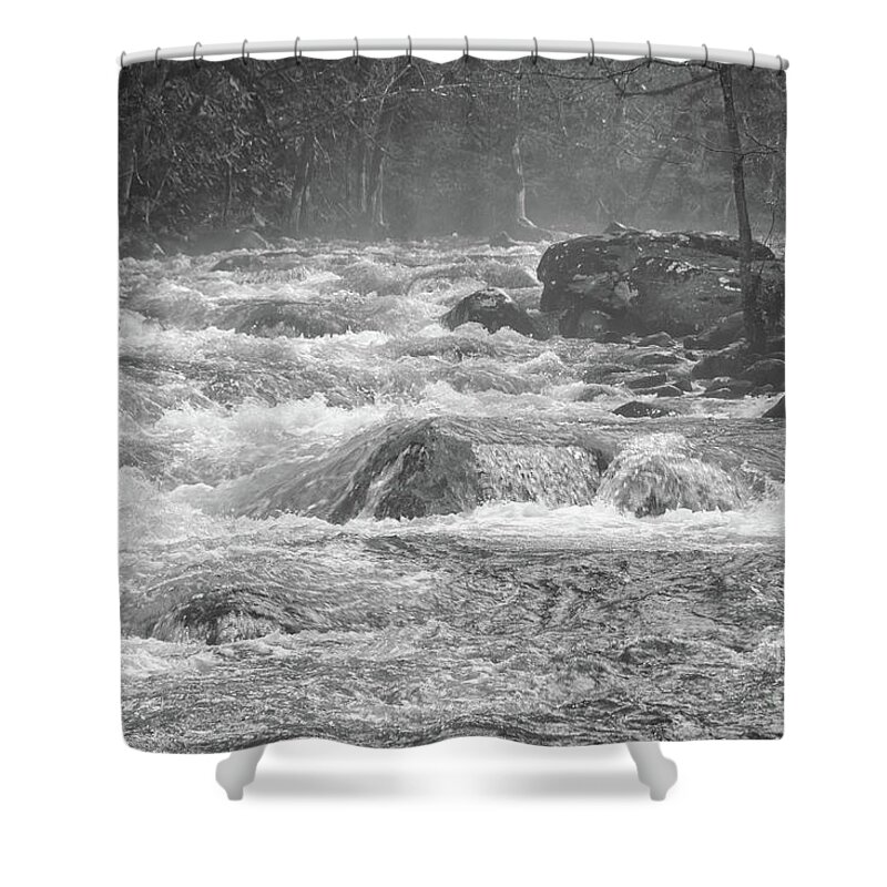 Tennessee Shower Curtain featuring the photograph Fog On River 2 by Phil Perkins