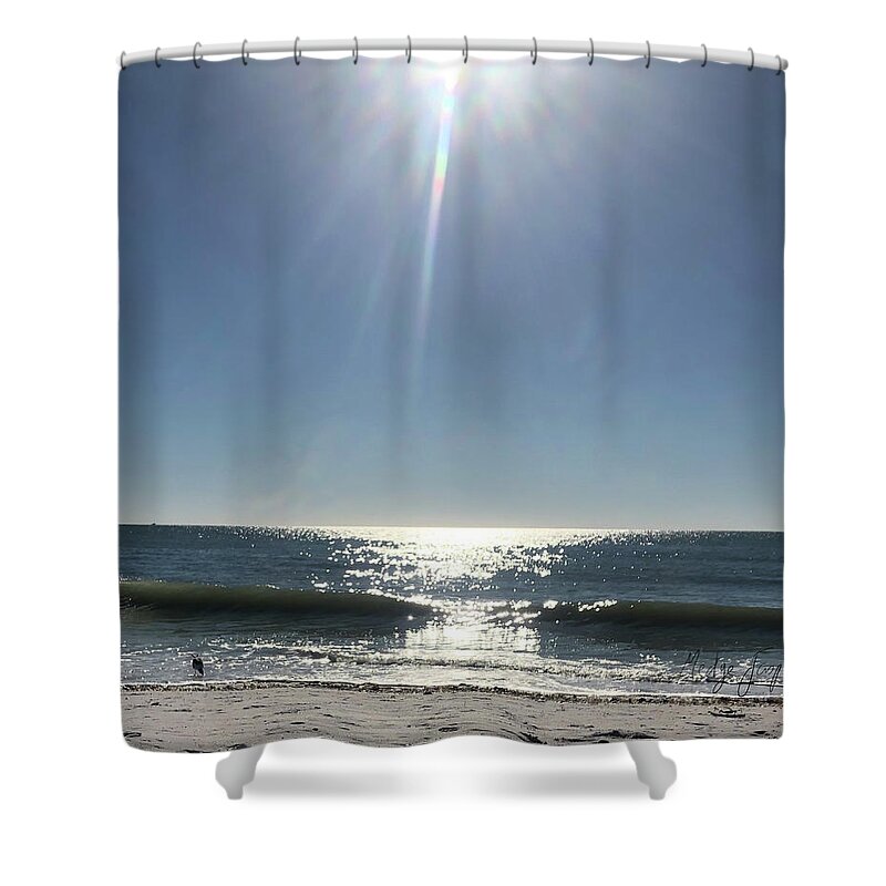 Light Shower Curtain featuring the photograph Follow the Light by Medge Jaspan