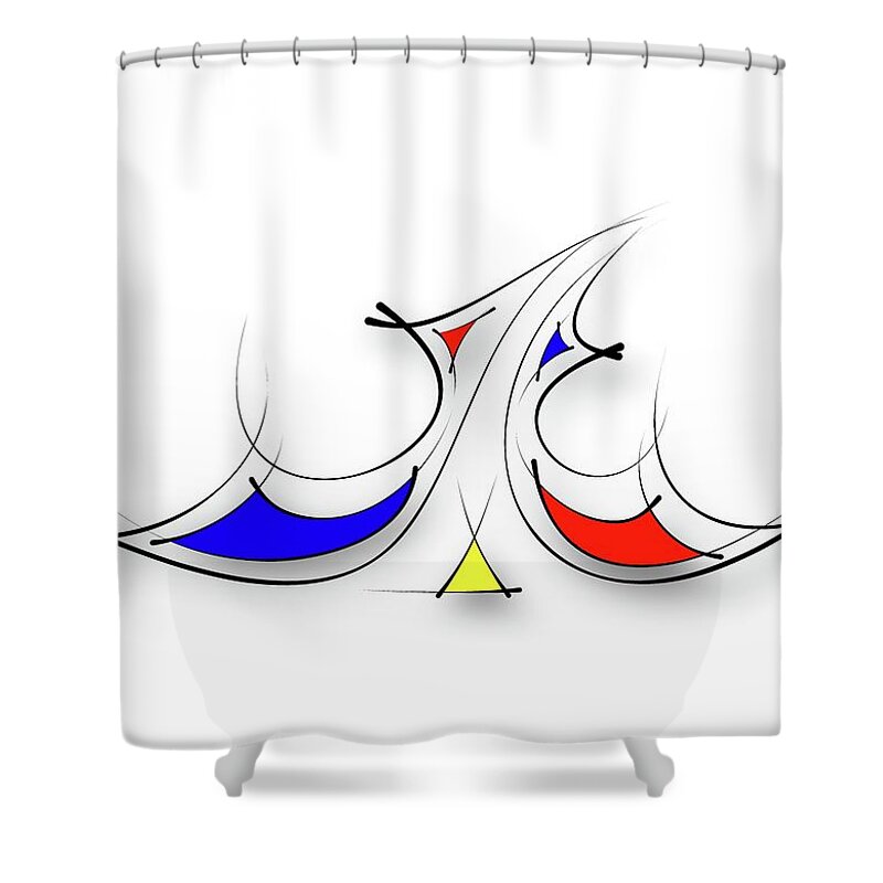 Digital Shower Curtain featuring the digital art Fondness s by Pal Szeplaky