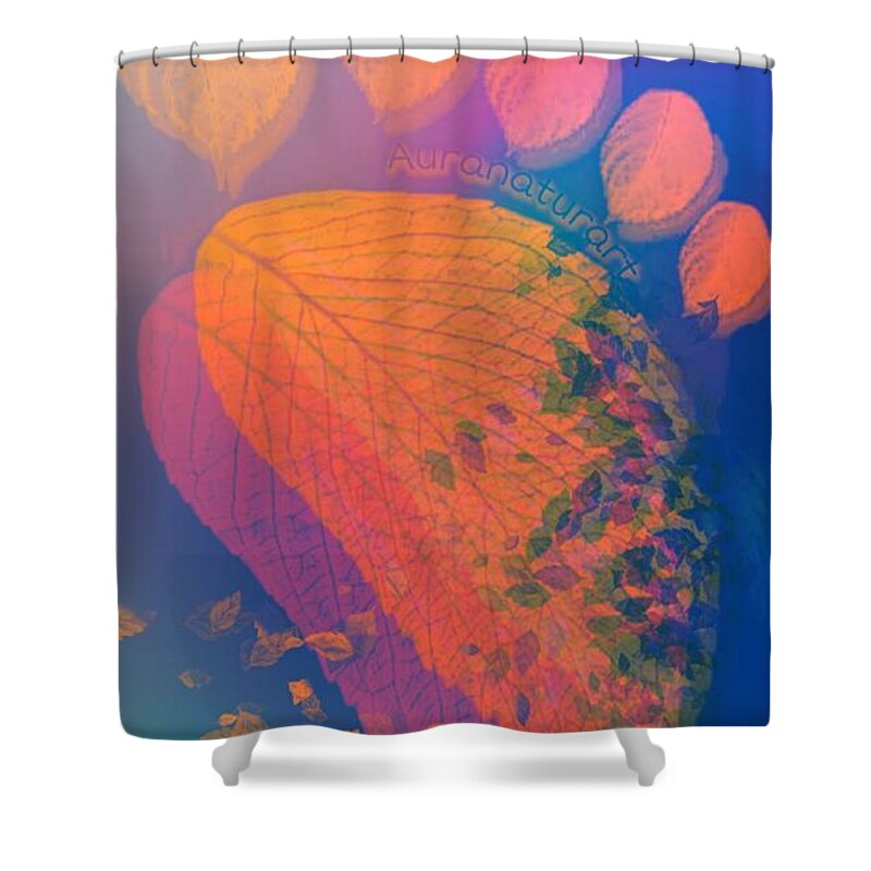 Footprints Shower Curtain featuring the photograph FOOTPRINTS Happy Colors by Auranatura Art