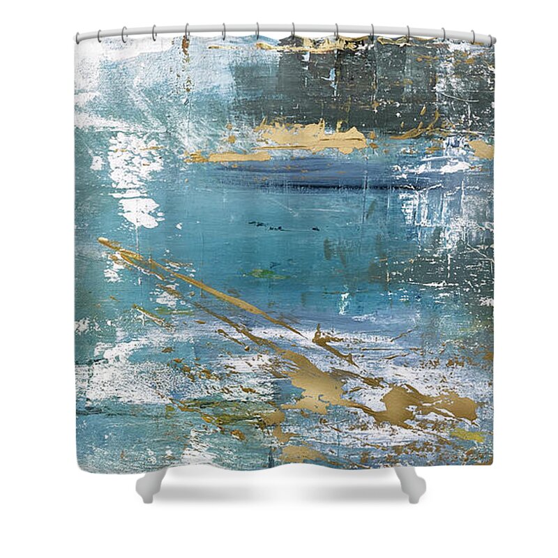 Water Shower Curtain featuring the painting For This Very Purpose II by Linda Bailey
