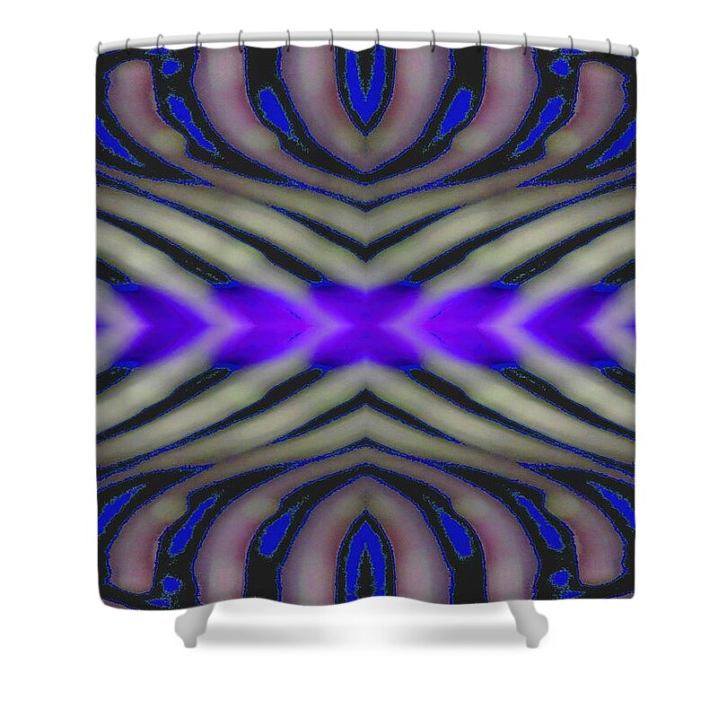 Abstract Shower Curtain featuring the digital art Force Field Generator by T Oliver