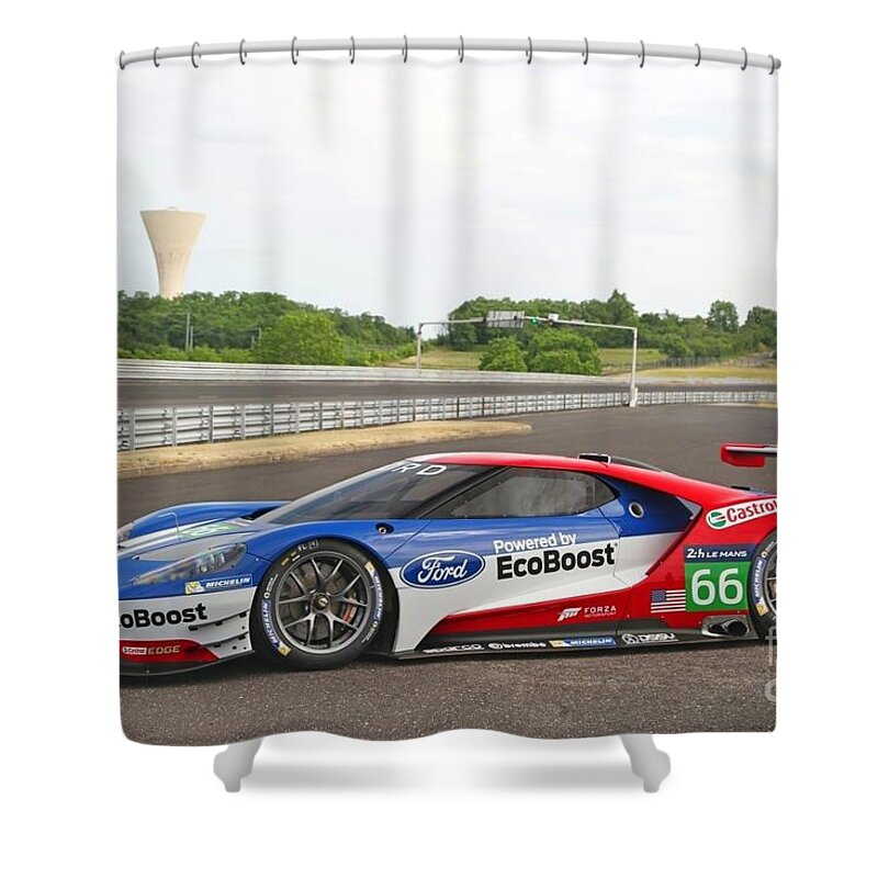 Nascar Shower Curtain featuring the photograph Ford by Action