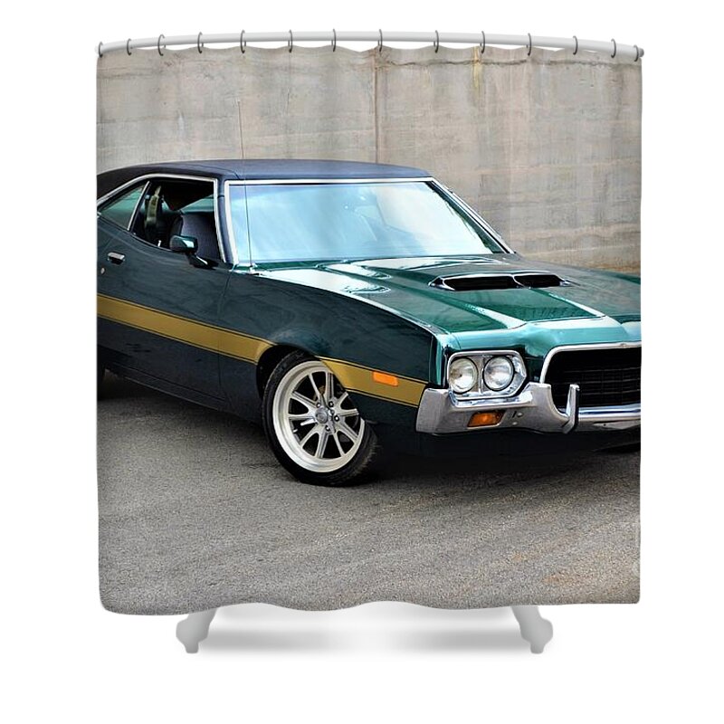 Ford Shower Curtain featuring the photograph Ford Torino by Action