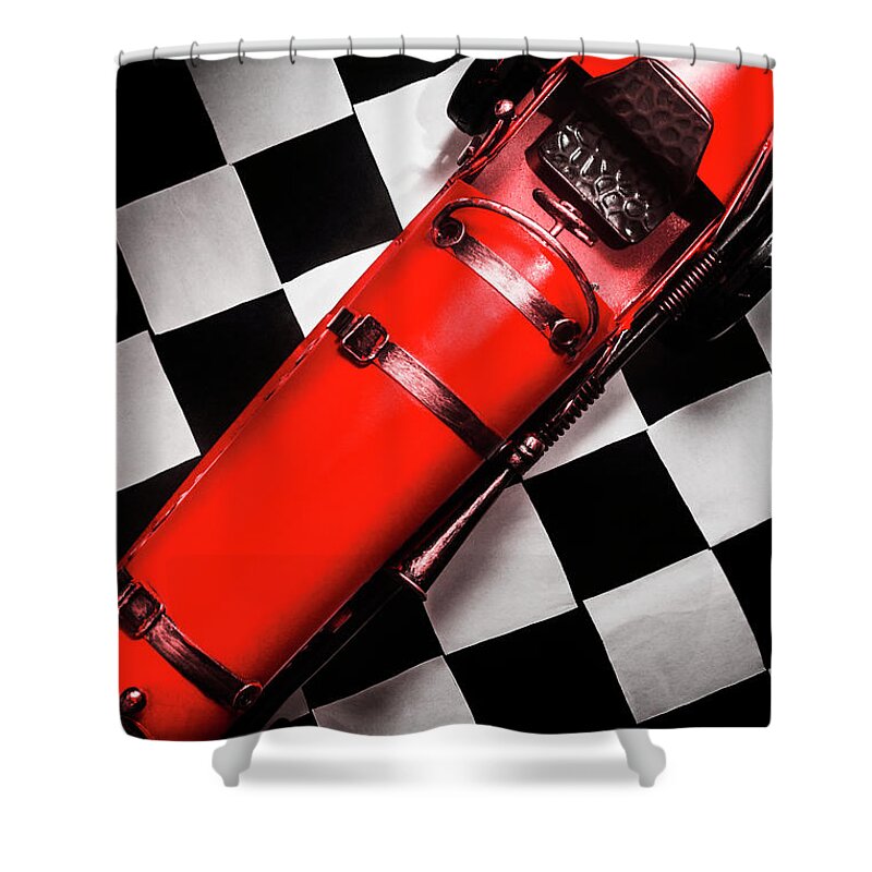 Cars Shower Curtain featuring the photograph Formula Won by Jorgo Photography