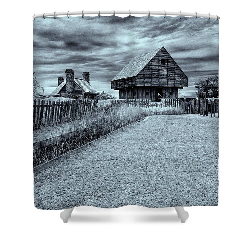 Marietta Georgia Shower Curtain featuring the photograph Fort King George by Tom Singleton
