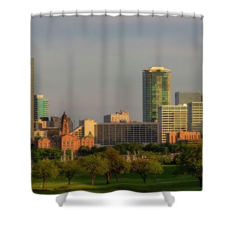 Cityscape Shower Curtain featuring the photograph Fort Worth Texas Skyline by Debby Richards