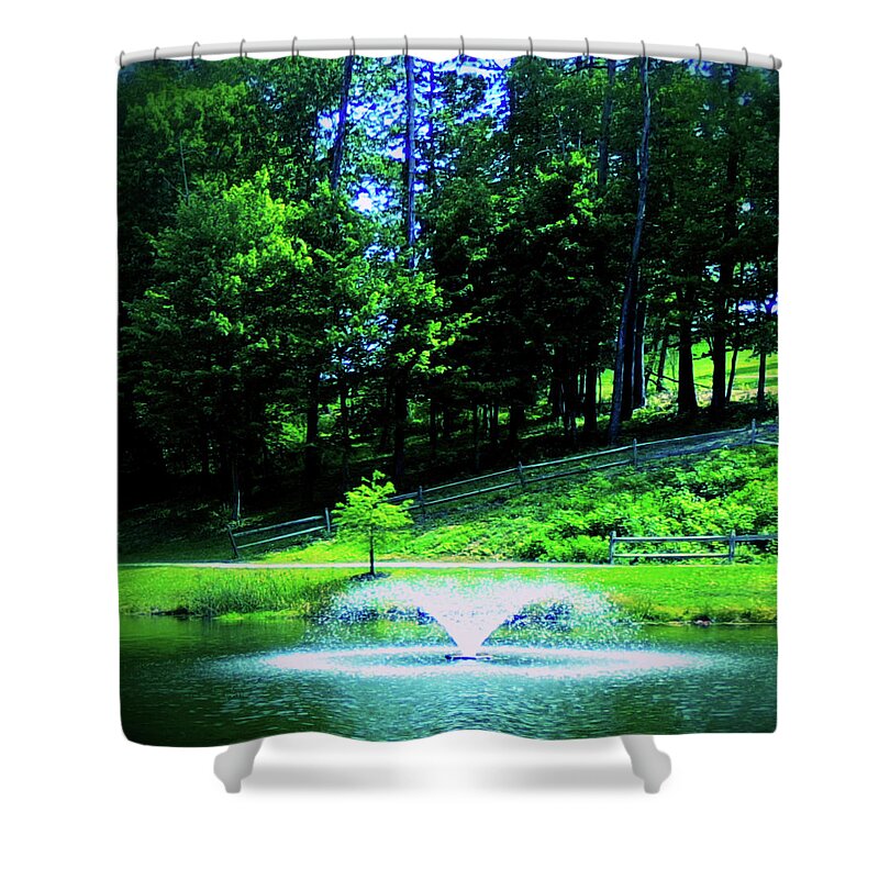 Fountain Shower Curtain featuring the photograph Fountain by Christopher Reed