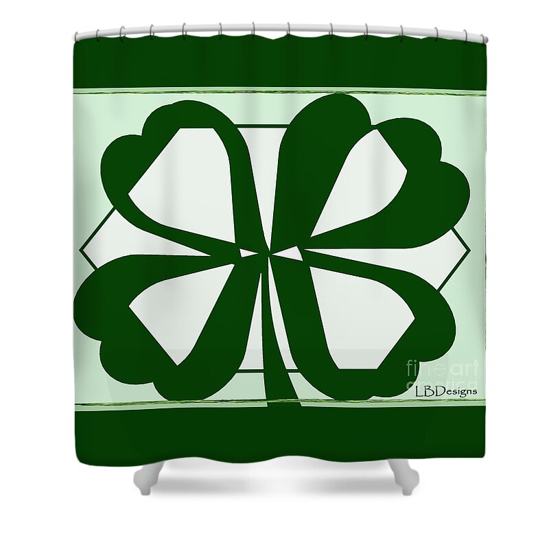 Keywords: “arts And Design”; Gallery; “window Umbrella”; “library Bookcase“; “st. Patrick’s Day”; “four-leaf Clover”; “easter Plaid”; “abstract”; “wall Décor And More Items”; Spring Shower Curtain featuring the digital art Four-Leaf Clover 21 by LBDesigns