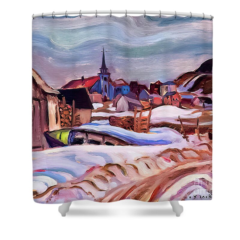 A Y Shower Curtain featuring the painting Fox River Gaspe by A Y Jackson 1936 by A Y Jackson