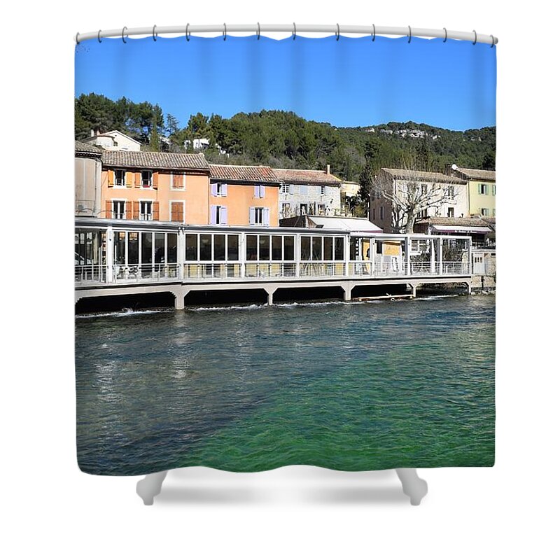 France Shower Curtain featuring the photograph France Fontaine de Vaucluse Photo 147 by Lucie Dumas