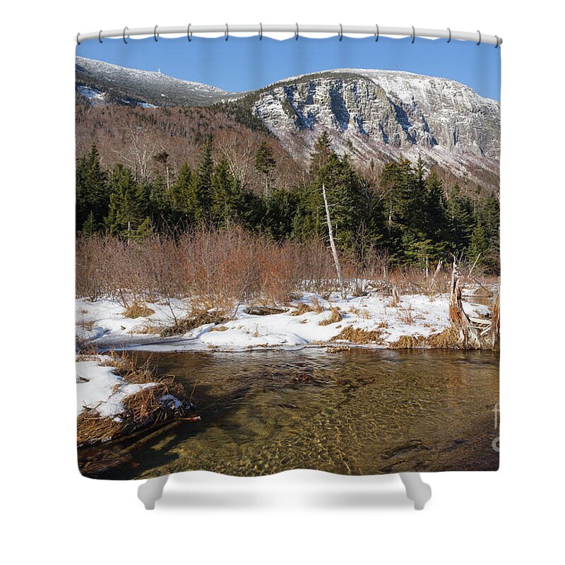 Cannon Cliff Shower Curtain featuring the photograph Franconia Notch State Park - Pemi Trail by Erin Paul Donovan