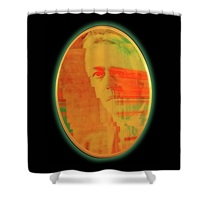 Wunderle Shower Curtain featuring the mixed media Frank Arthur Vanderlip by Wunderle