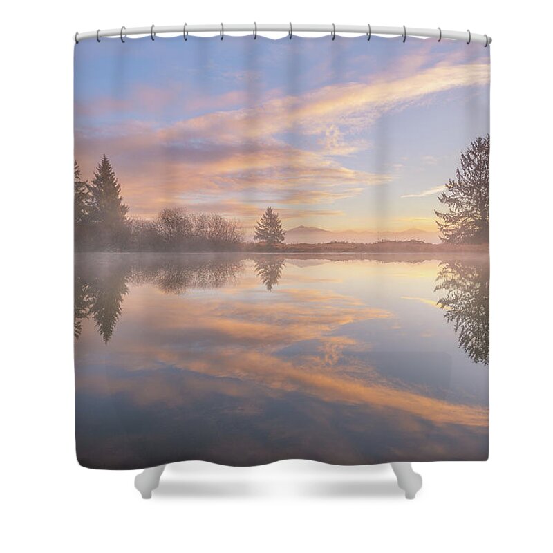 Reflections Shower Curtain featuring the photograph Fraser Road Reflections by Darren White