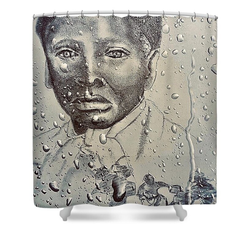  Shower Curtain featuring the mixed media Freedom by Angie ONeal