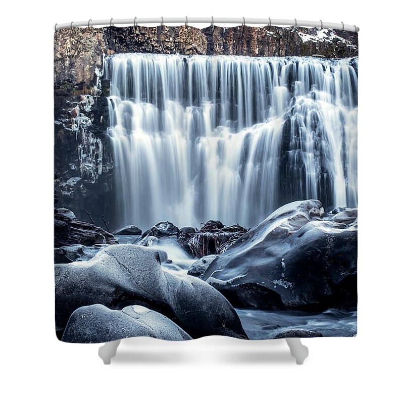 Water Shower Curtain featuring the photograph Frozen by Gary Geddes