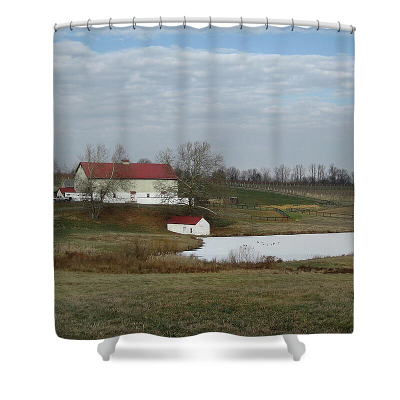 Brandywine Shower Curtain featuring the photograph Frozen Pond by Gordon Beck