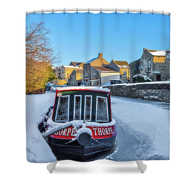 Uk Shower Curtain featuring the photograph Frozen Springs Branch, Skipton by Tom Holmes Photography