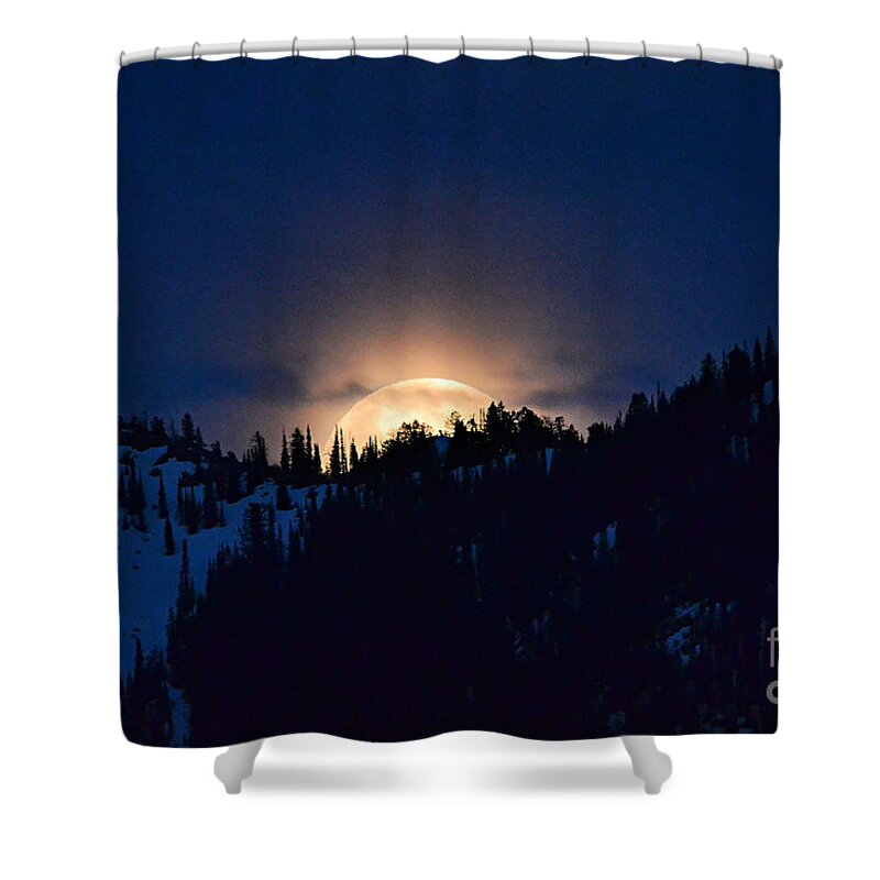 Full Moon Shower Curtain featuring the photograph Full Flower Moon #4 by Dorrene BrownButterfield