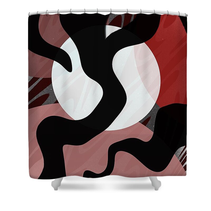  Shower Curtain featuring the digital art Full Moon in October by Michelle Hoffmann
