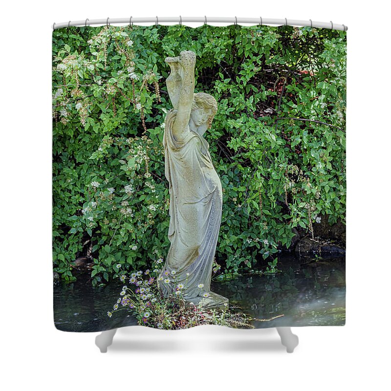 Statue Shower Curtain featuring the photograph Garden Statue by Elaine Teague