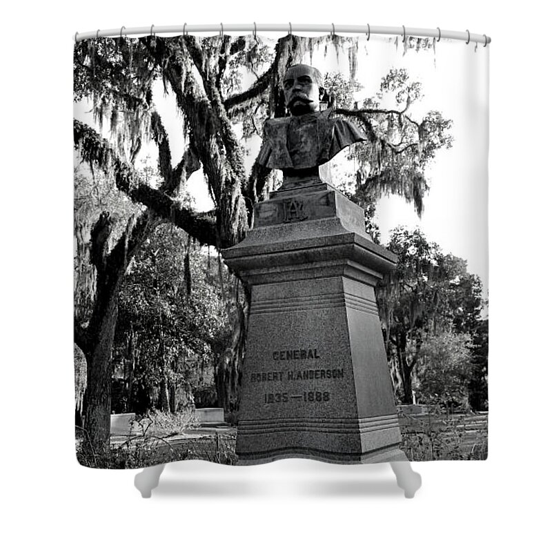 Grave Shower Curtain featuring the photograph General Robert Anderson by Lee Darnell