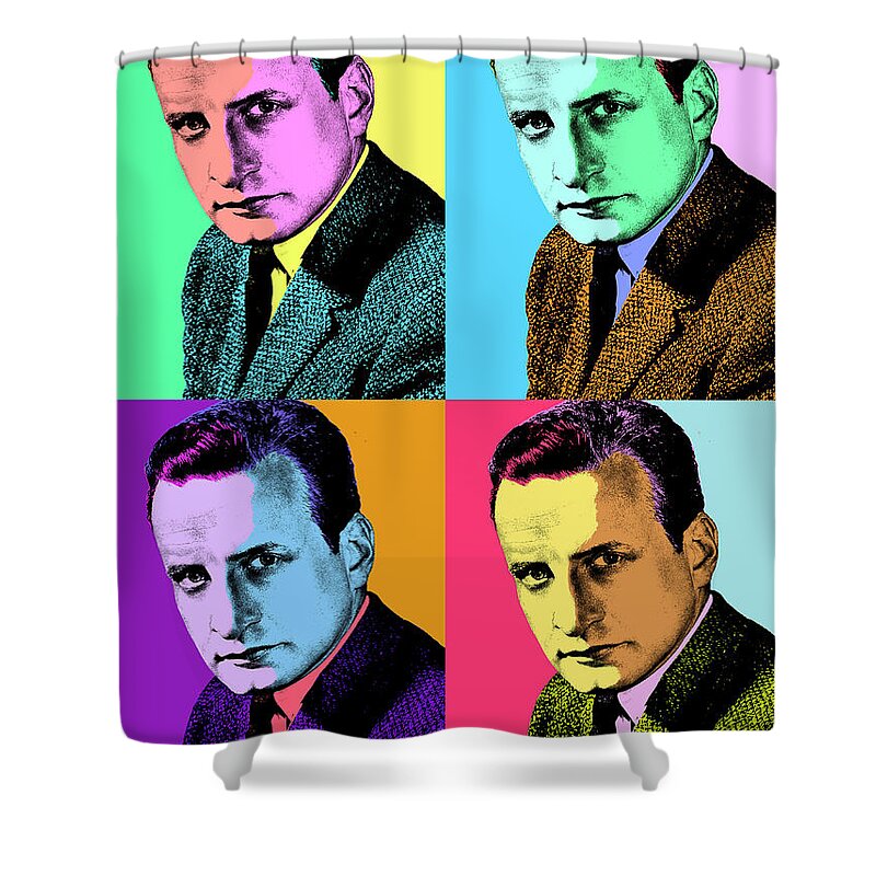 George Shower Curtain featuring the mixed media George C. Scott pop art by Movie World Posters