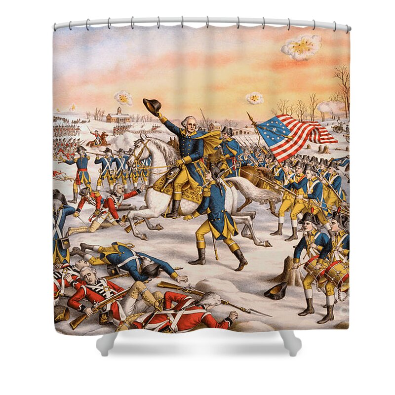George Shower Curtain featuring the photograph George Washington And The American Revolution by Action