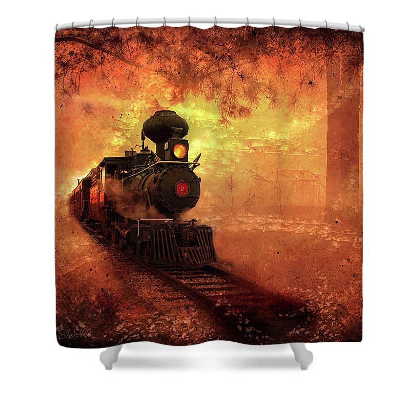 Sharaabel Shower Curtain featuring the photograph Ghost Train by Shara Abel