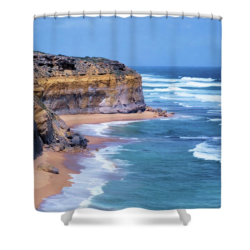 Landscape Shower Curtain featuring the photograph Gibson's Beach in Australia by Dennis Lundell