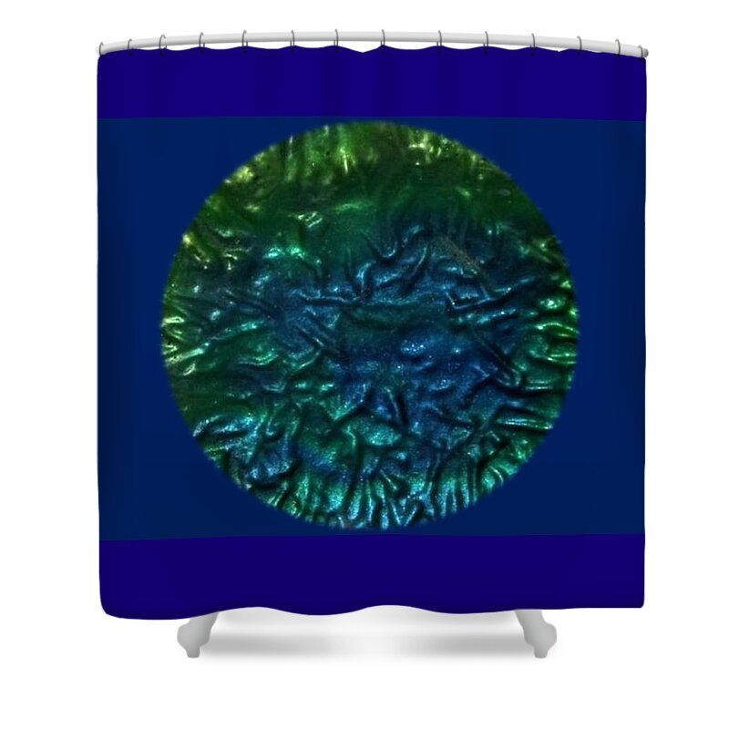 Abstract Shower Curtain featuring the mixed media Glass as Abstract by Nancy Ayanna Wyatt