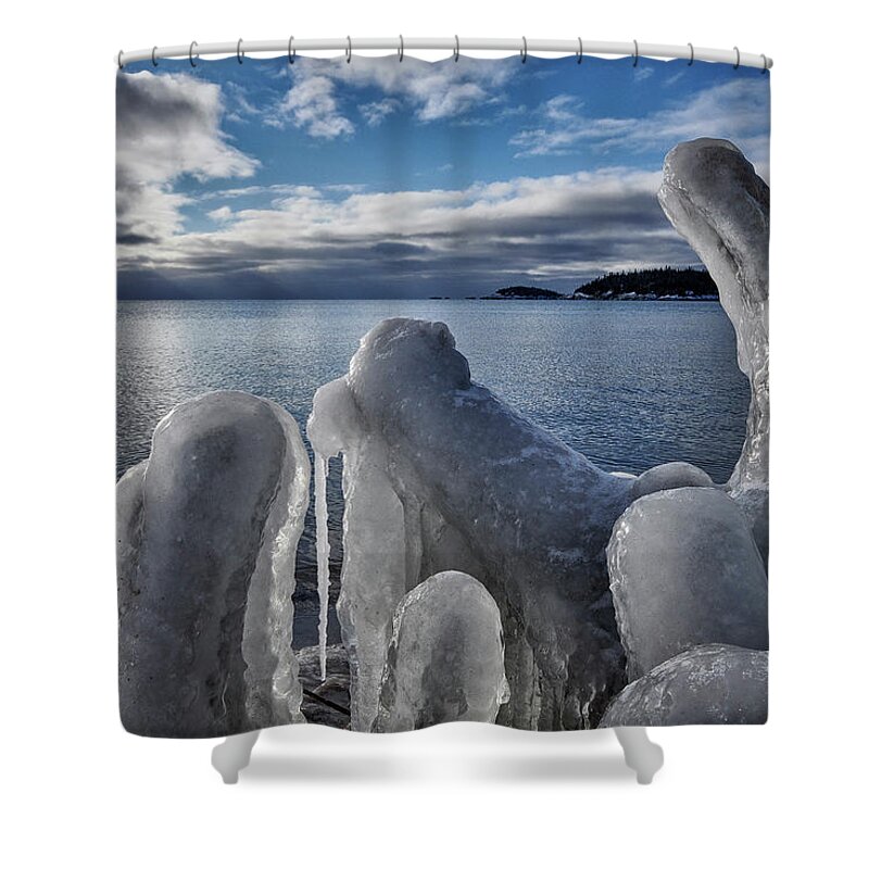 Frozen Shower Curtain featuring the photograph Glazed by Doug Gibbons
